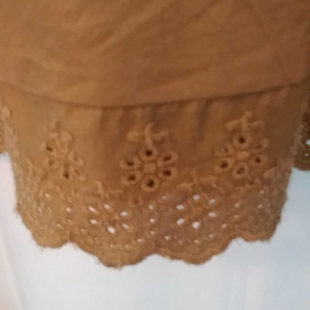 Talbots L Olive V Neck With Lace Bottom - Picture 6 of 10